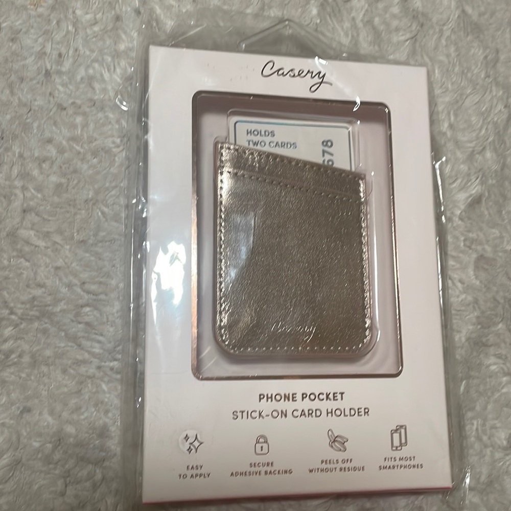 Casery Rose Gold Stick on Phone pocket wallet